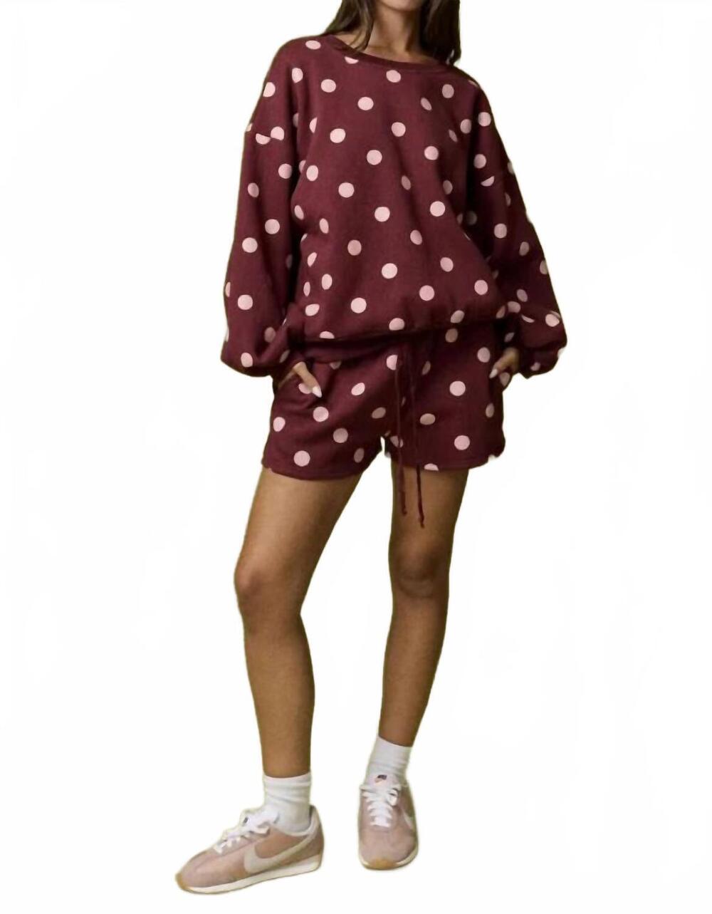 NEW PAPERMOON polka dot set in burgundy / blush